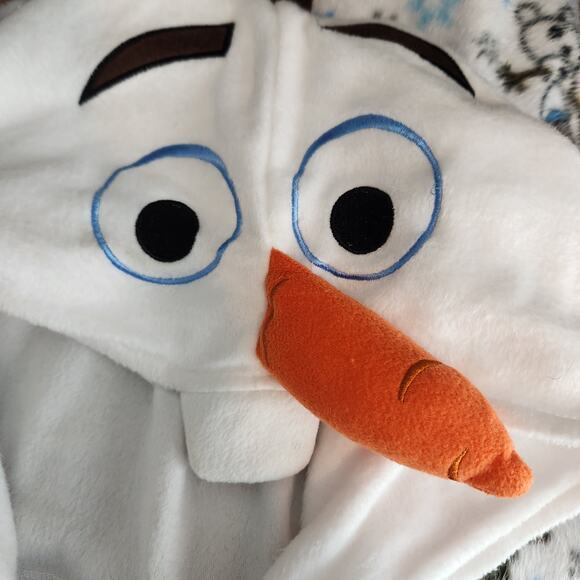 Disney Frozen Olaf Hooded One Piece Womens Pajama Sleepwear – Size Large - Picture 4 of 4
